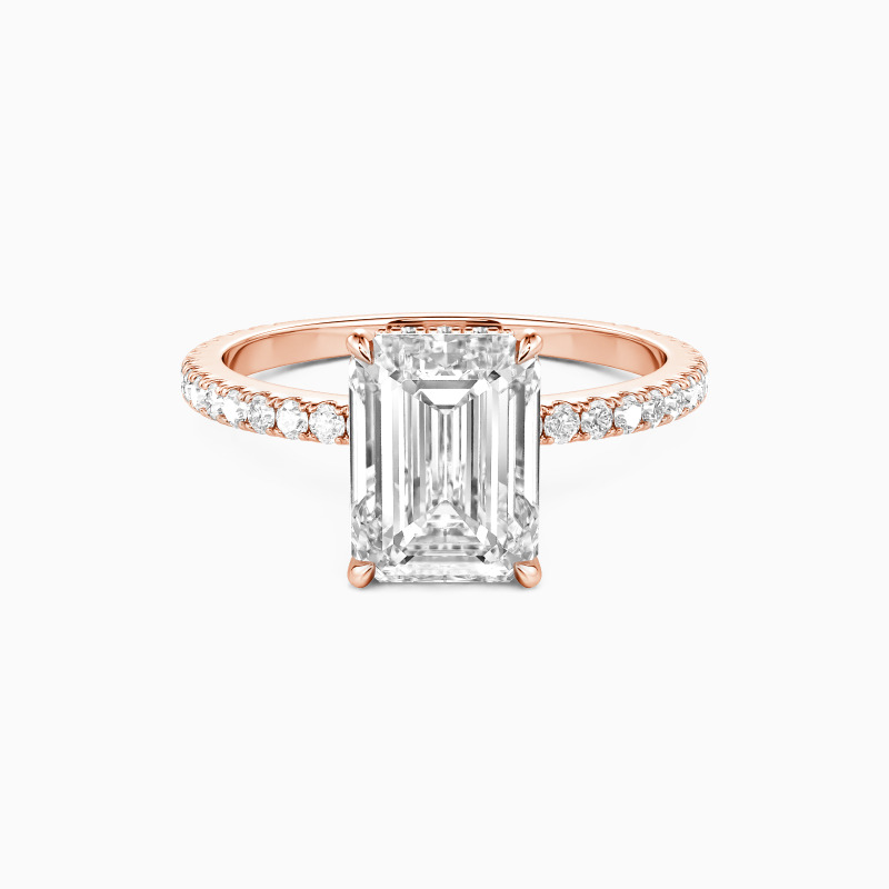 "Understated Forever" 2ct Emerald Cut Side Stone Engagement Ring
