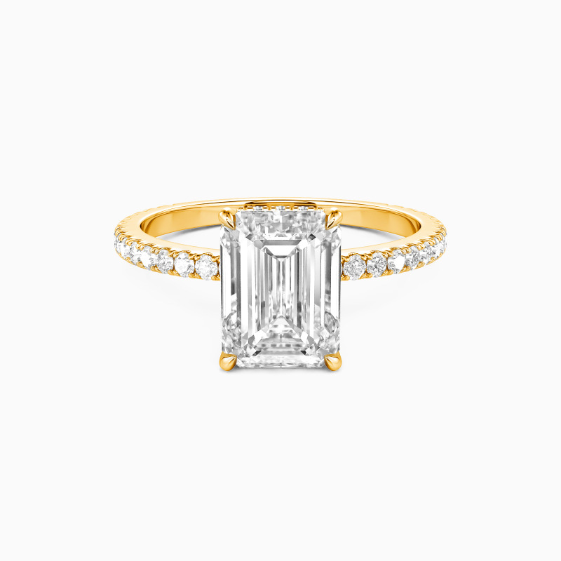 "Understated Forever" 2ct Emerald Cut Side Stone Engagement Ring