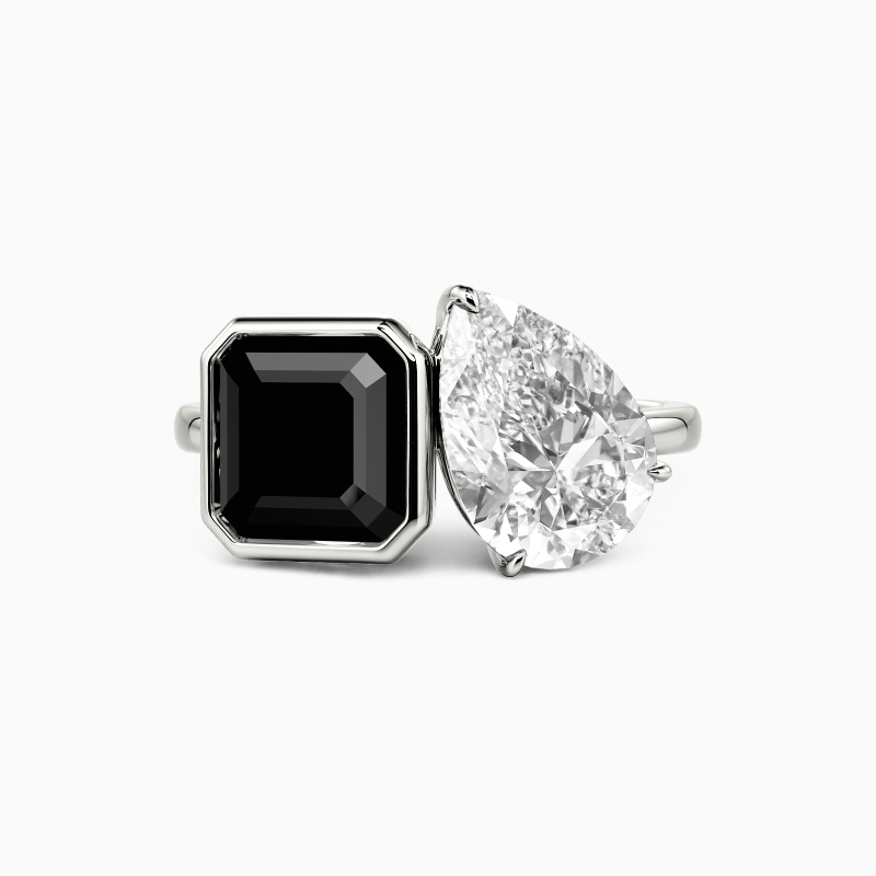 "The Dialogue of Forever" Asscher Cut Toi Et Moi Engagement Ring