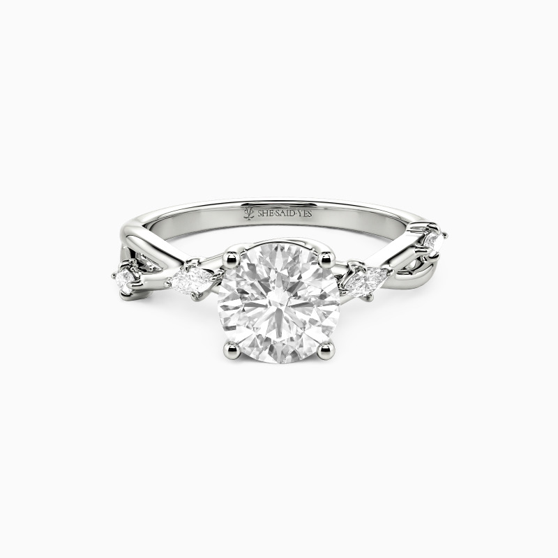 「大切な瞬間」婚約指輪 ラウンド 1.0ct ツイスト Pt950