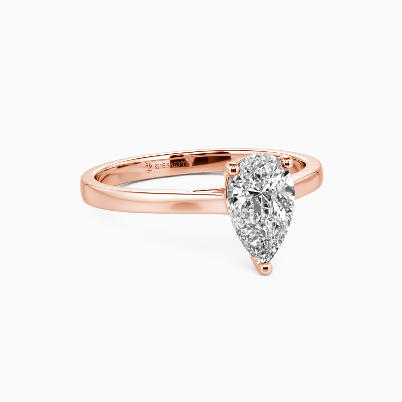 "Give You My All" 1ct Pear Cut Solitaire Engagement Ring