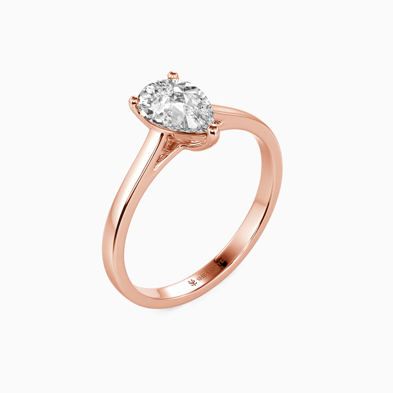 "Give You My All" Pear Cut Solitaire Engagement Ring