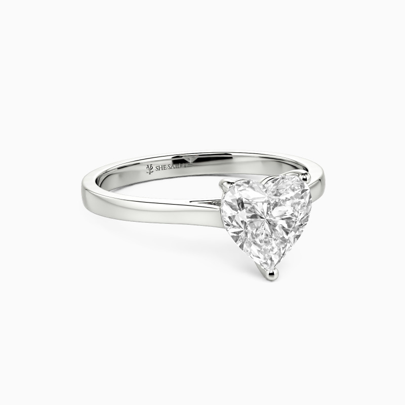 "Give You My All" 0.5ct Heart Cut Solitaire Engagement Ring