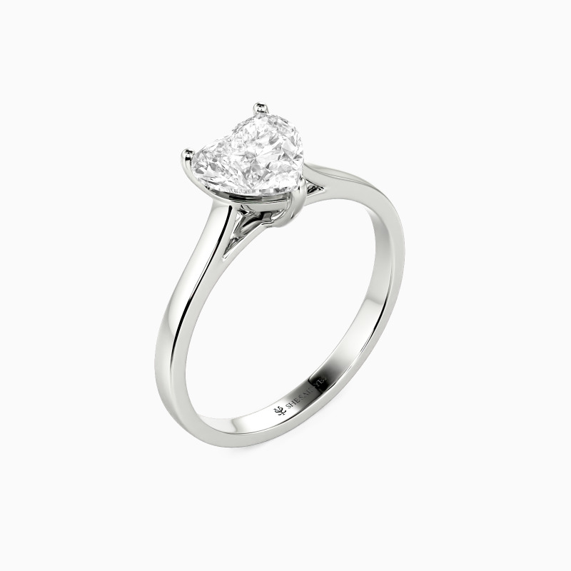 "Give You My All" 0.5ct Heart Cut Solitaire Engagement Ring