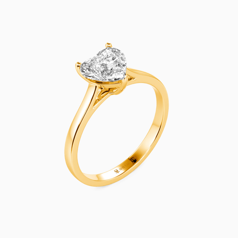 "Give You My All" Heart Cut Solitaire Engagement Ring