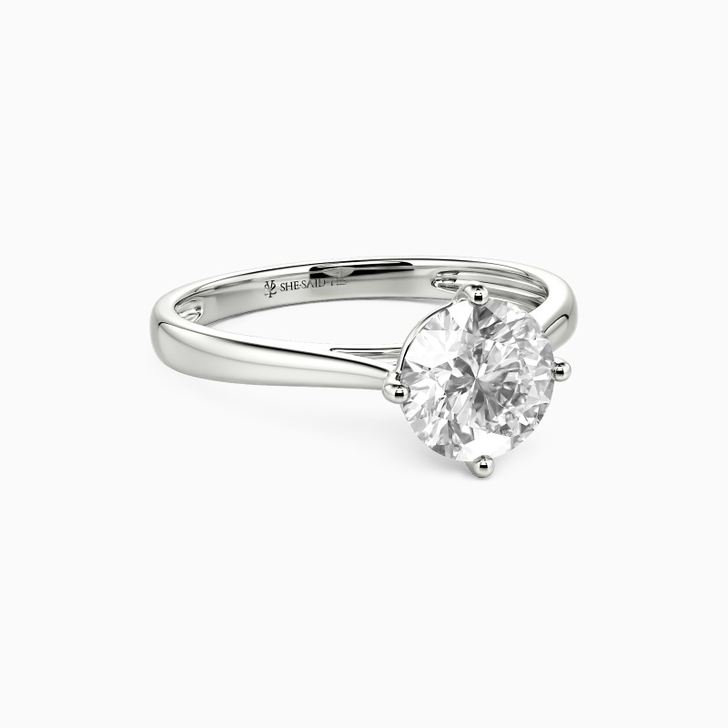 "Ich verspreche, für immer bei dir zu sein" 0,5ct Rundschliff Solitär Verlobungsring