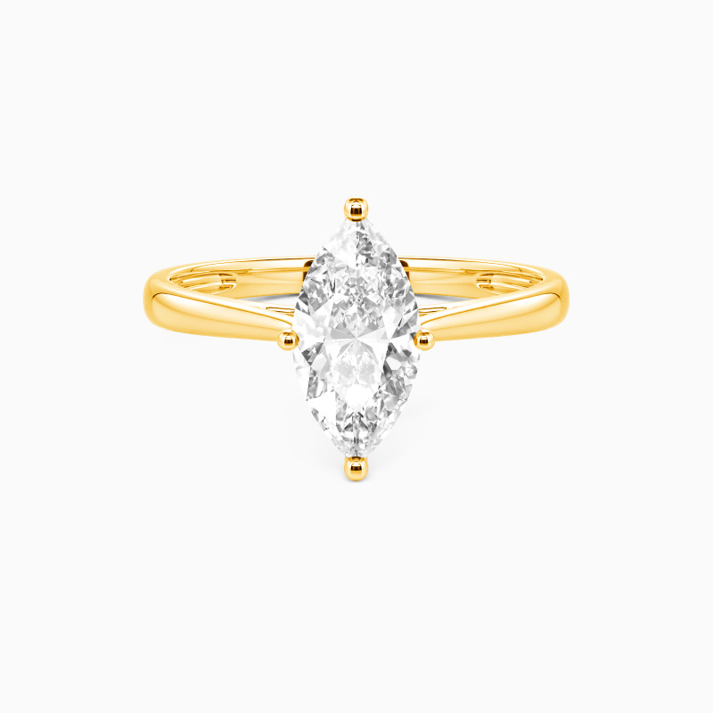 "Ich verspreche, für immer bei dir zu sein" 0,5ct Marquiseschliff Solitär Verlobungsring