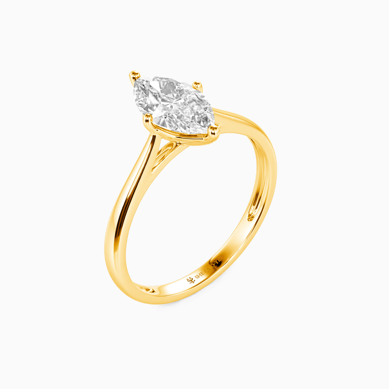 "I Promise To Be With You Forever" 2ct Marquise Cut Solitaire Engagement Ring