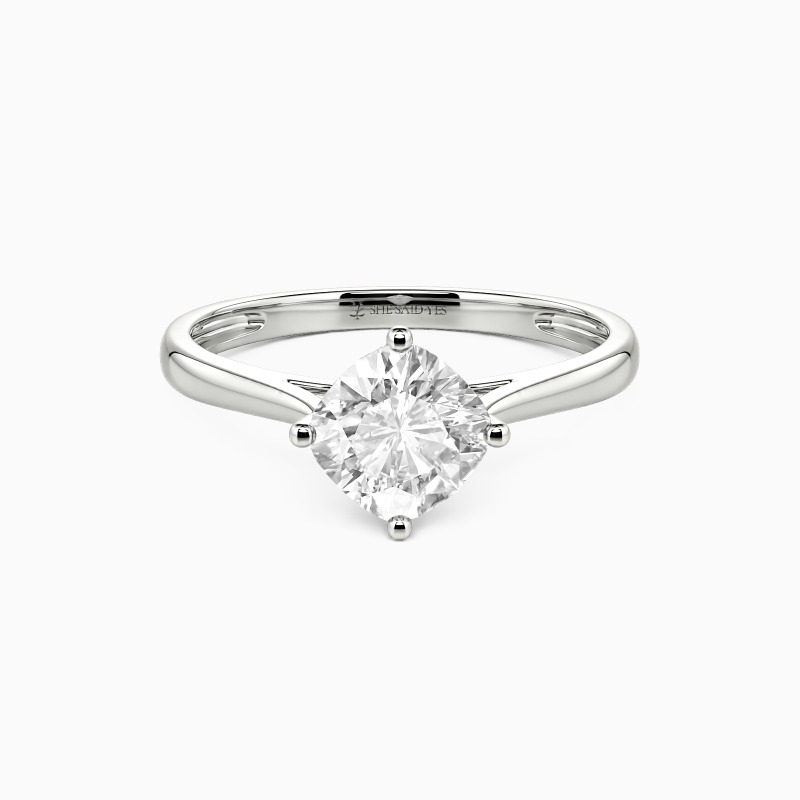 "Ewiges Gelöbnis" 0,8ct Kissenschliff Solitärring