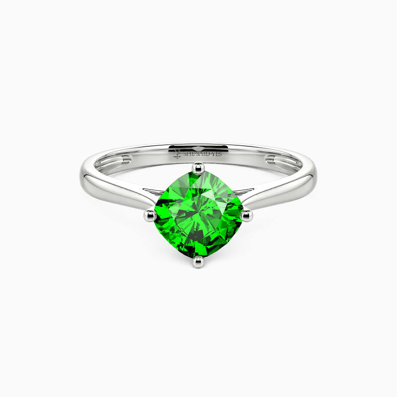 "I Promise to Be with You Forever" 1ct Cushion Cut Solitaire Engagement Ring