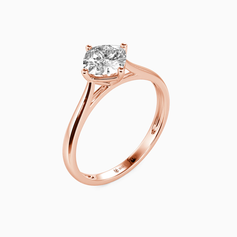 " I Promise To Be With You Forever" Cushion Cut Solitaire Engagement Ring