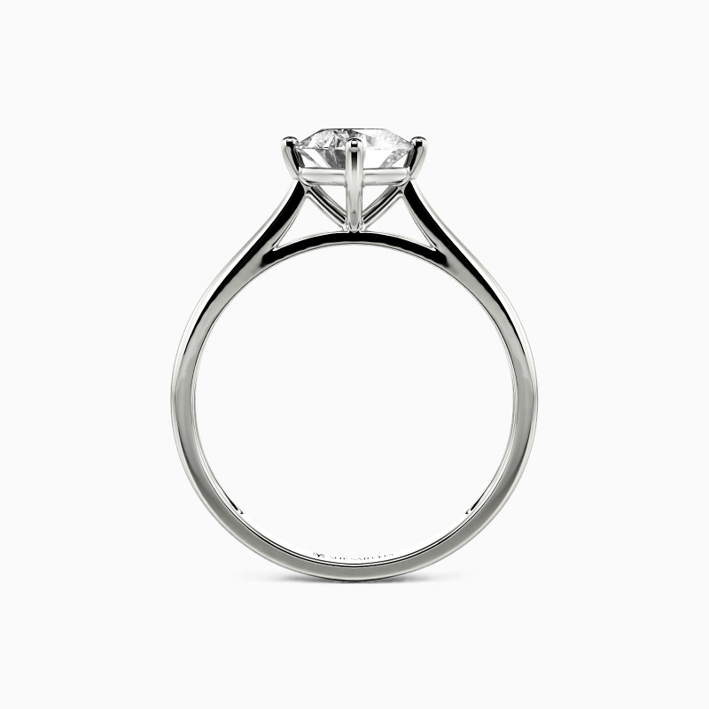 " I Promise To Be With You Forever" Cushion Cut Solitaire Engagement Ring