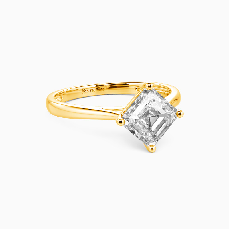 "Ewiges Gelöbnis" 0,8ct Asscher-Schliff Solitärring