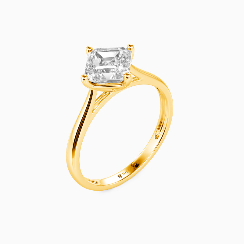 "Ewiges Gelöbnis" 0,8ct Asscher-Schliff Solitärring