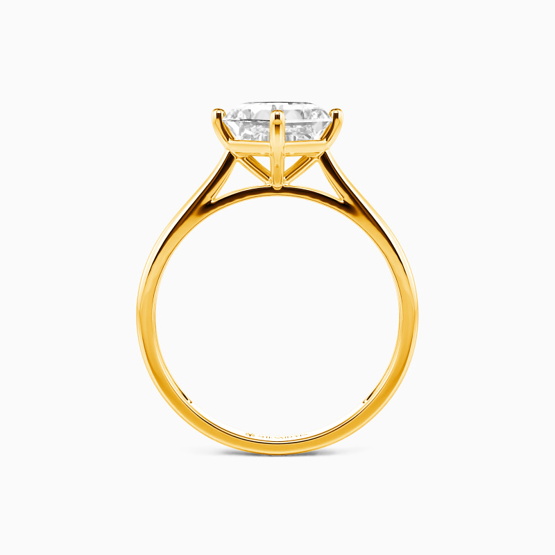 "Ewiges Gelöbnis" 0,8ct Asscher-Schliff Solitärring
