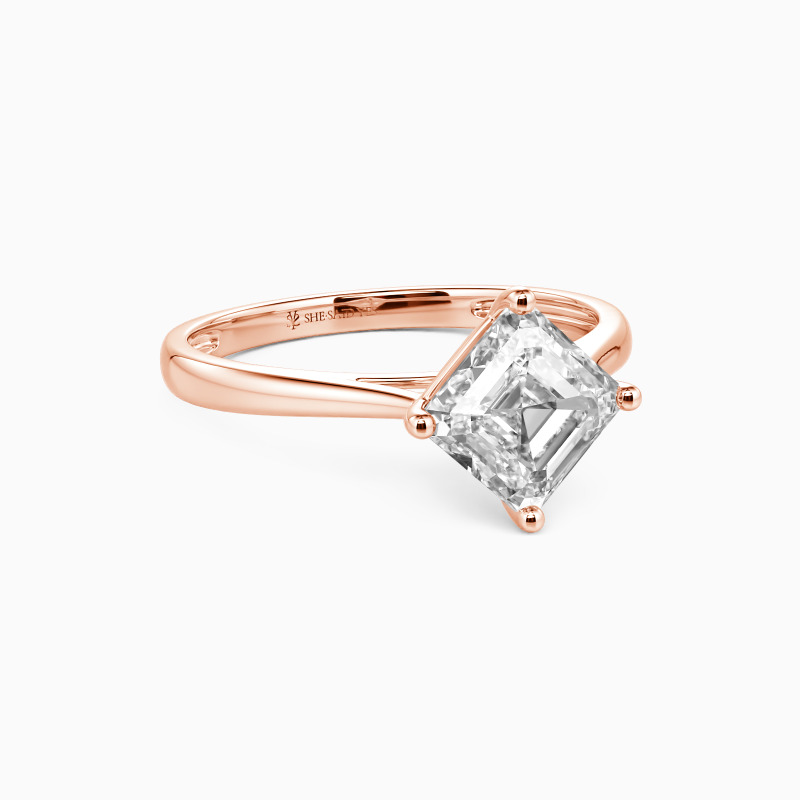”I Promise To Be With You Forever" 2.5ct Asscher Cut Solitaire Engagement Ring