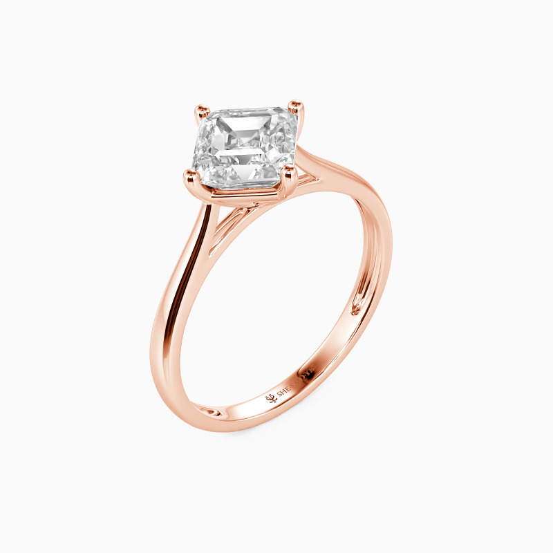 ”I Promise To Be With You Forever" 2.5ct Asscher Cut Solitaire Engagement Ring