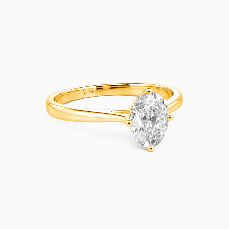 "I Promise To Be With You Forever" 0.5ct Oval Cut Solitaire Engagement Ring