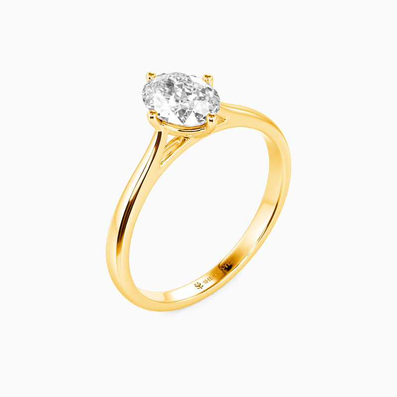 "I Promise To Be With You Forever" 0.5ct Oval Cut Solitaire Engagement Ring