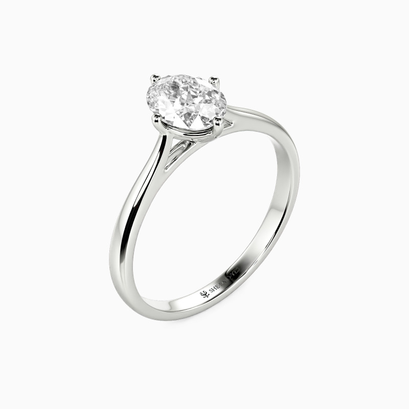 "I Promise To Be With You Forever" 0.5ct Oval Cut Solitaire Engagement Ring