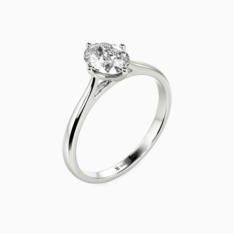 "I Promise To Be With You Forever" Oval Cut Solitaire Engagement Ring