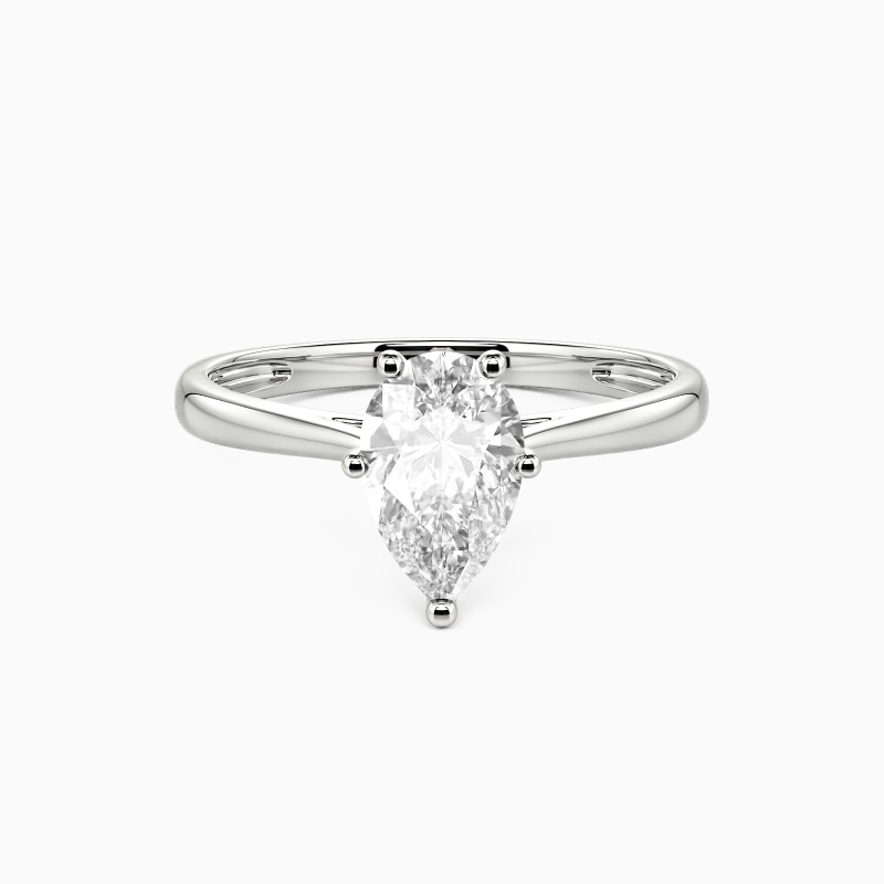 "I Promise To Be With You Forever" 0.5ct Pear Cut Solitaire Engagement Ring