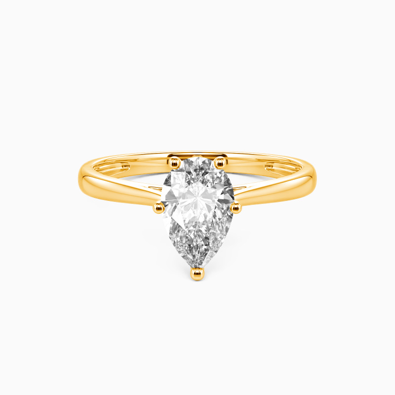 "I Promise To Be With You Forever" 1ct Pear Cut Solitaire Engagement Ring