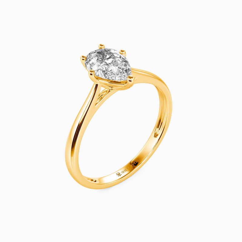 "I Promise To Be With You Forever" 1ct Pear Cut Solitaire Engagement Ring