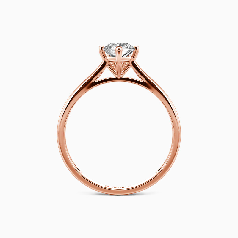 " I Promise To Be With You Forever" Pear Cut Solitaire Engagement Ring