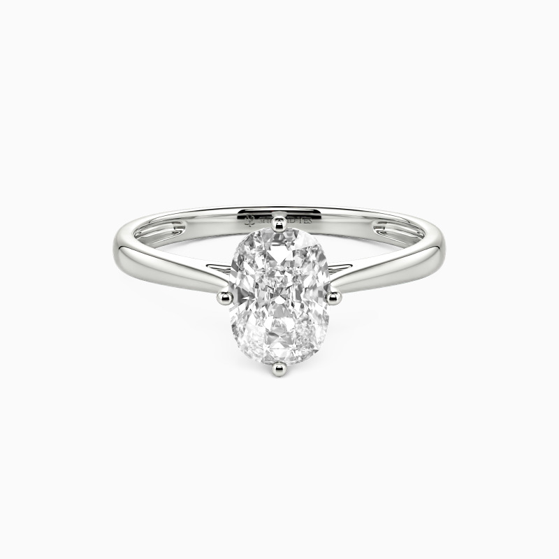 " I Promise To Be With You Forever" 0.8ct Elongated Cushion Solitaire Engagement Ring