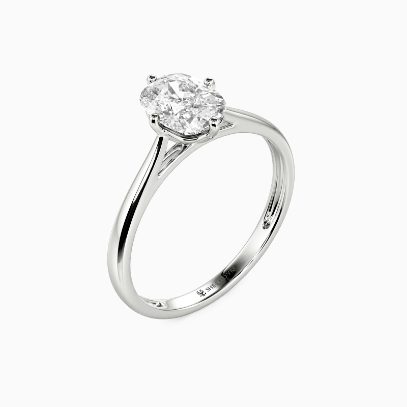 " I Promise To Be With You Forever" 0.8ct Elongated Cushion Solitaire Engagement Ring
