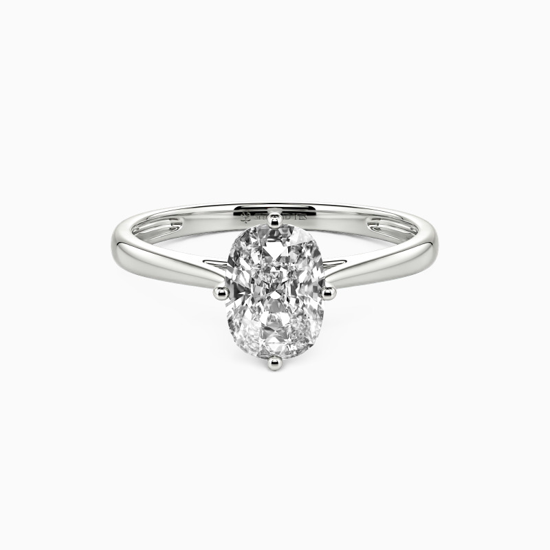 " I Promise To Be With You Forever" Fat Oblong Solitaire Engagement Ring