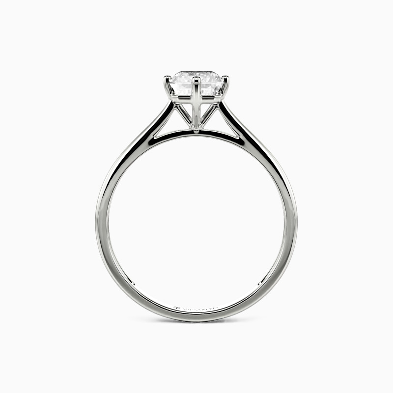" I Promise To Be With You Forever" 0.8ct Emerald Cut Solitaire Engagement Ring