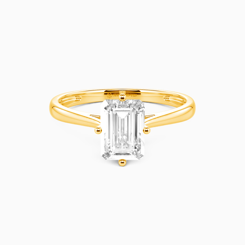 "Ich verspreche, für immer bei dir zu sein" 2ct Emeraldschliff Solitär Verlobungsring