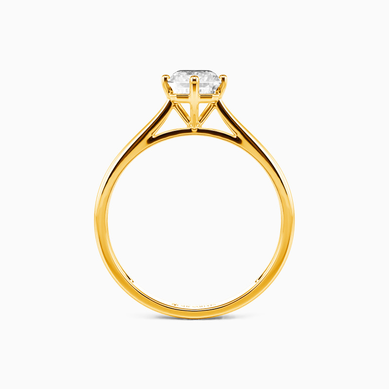 "Ich verspreche, für immer bei dir zu sein" 2ct Emeraldschliff Solitär Verlobungsring