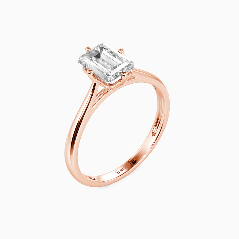 "Ich verspreche, für immer bei dir zu sein" 3ct Emeraldschliff Solitär Verlobungsring