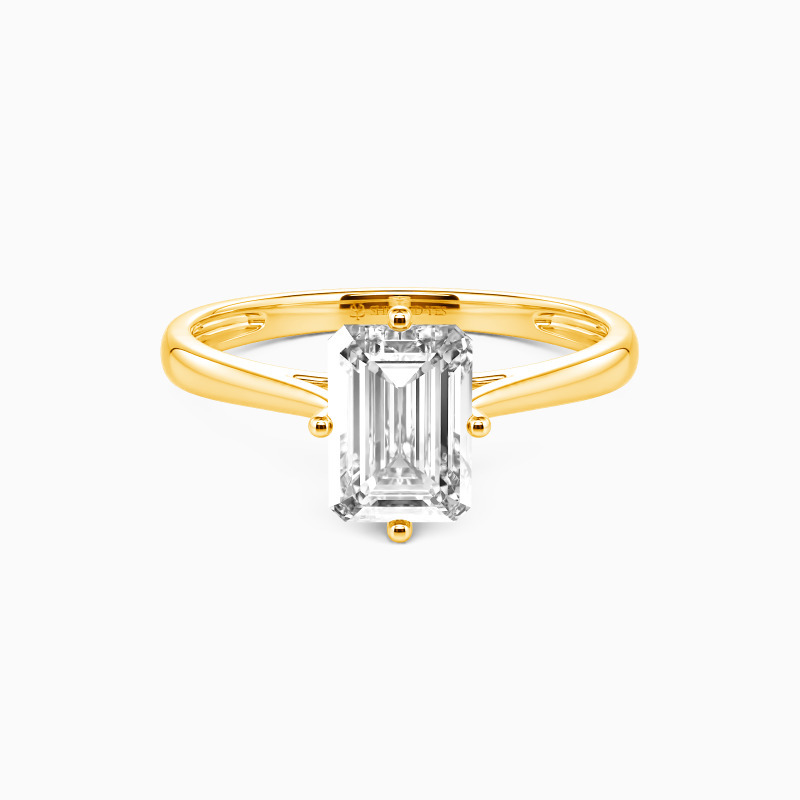 " I Promise To Be With You Forever" 1ct Emerald Cut Solitaire Engagement Ring