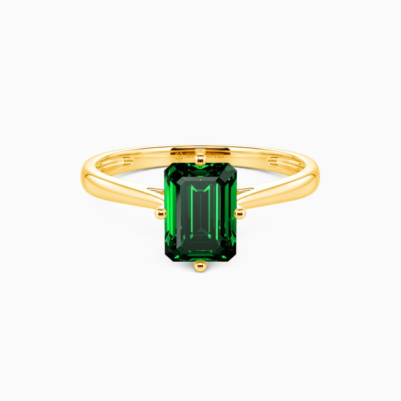 " I Promise To Be With You Forever" Emerald Cut Solitaire Engagement Ring