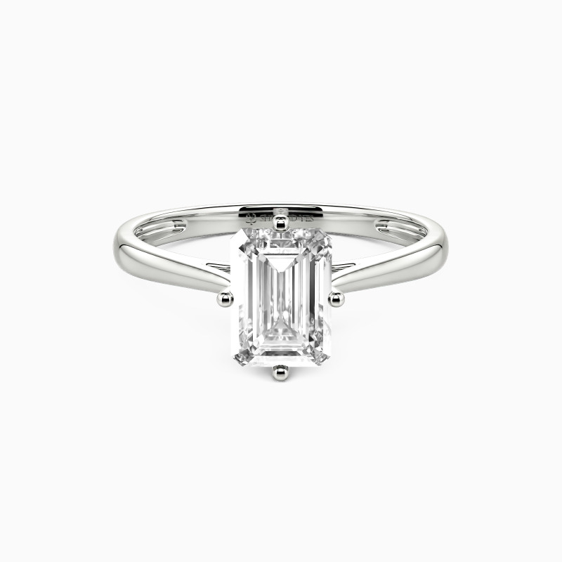 " I Promise To Be With You Forever" 1ct Emerald Cut Solitaire Engagement Ring