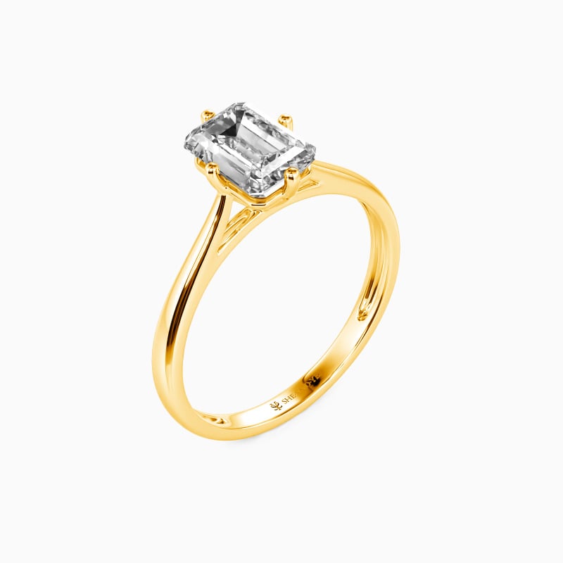 " I Promise To Be With You Forever" 1ct Emerald Cut Solitaire Engagement Ring