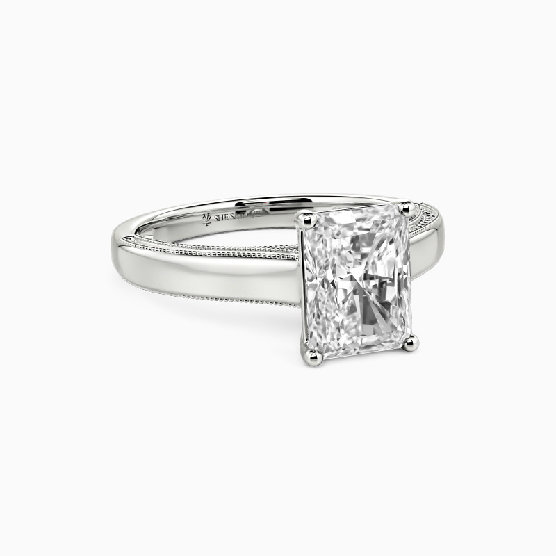 "Promise For Life" Emerald Cut Solitaire Engagement Ring