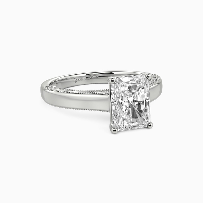 "Promise For Life" Radiant Cut Solitaire Engagement Ring