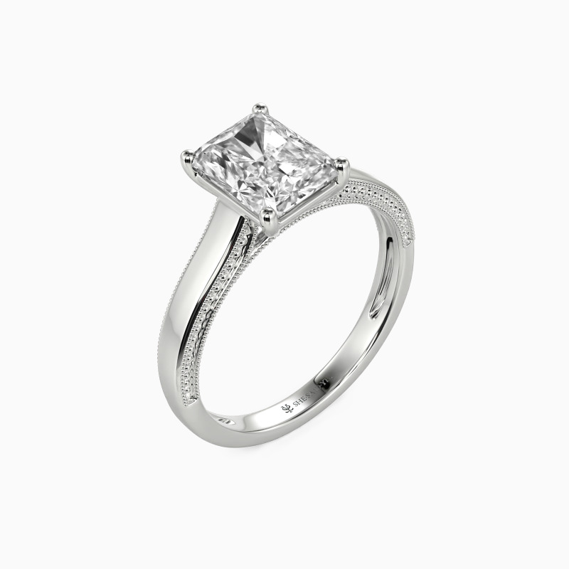 "Promise For Life" Radiant Cut Solitaire Engagement Ring