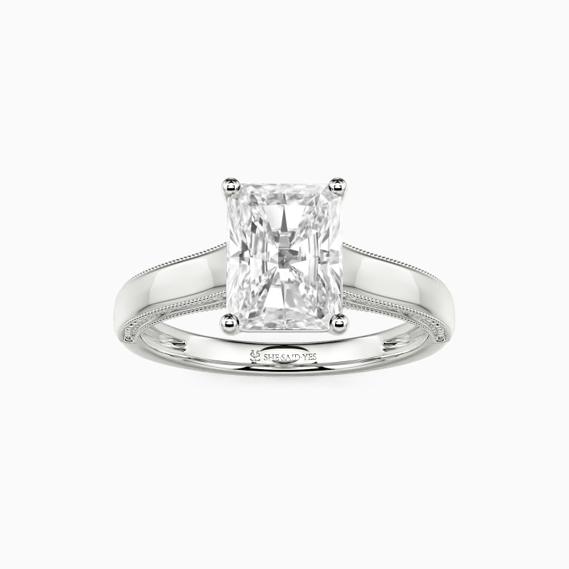 "Promise For Life" Radiant Cut Solitaire Engagement Ring