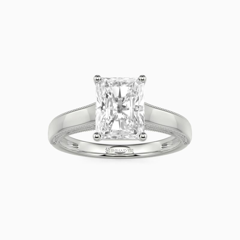 "Promise For Life" Radiant Cut Solitaire Engagement Ring