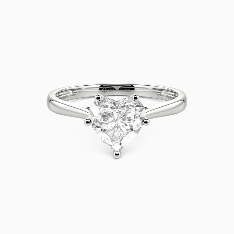 "Ich verspreche, für immer bei dir zu sein" 0,5ct Herzschliff Solitär Verlobungsring