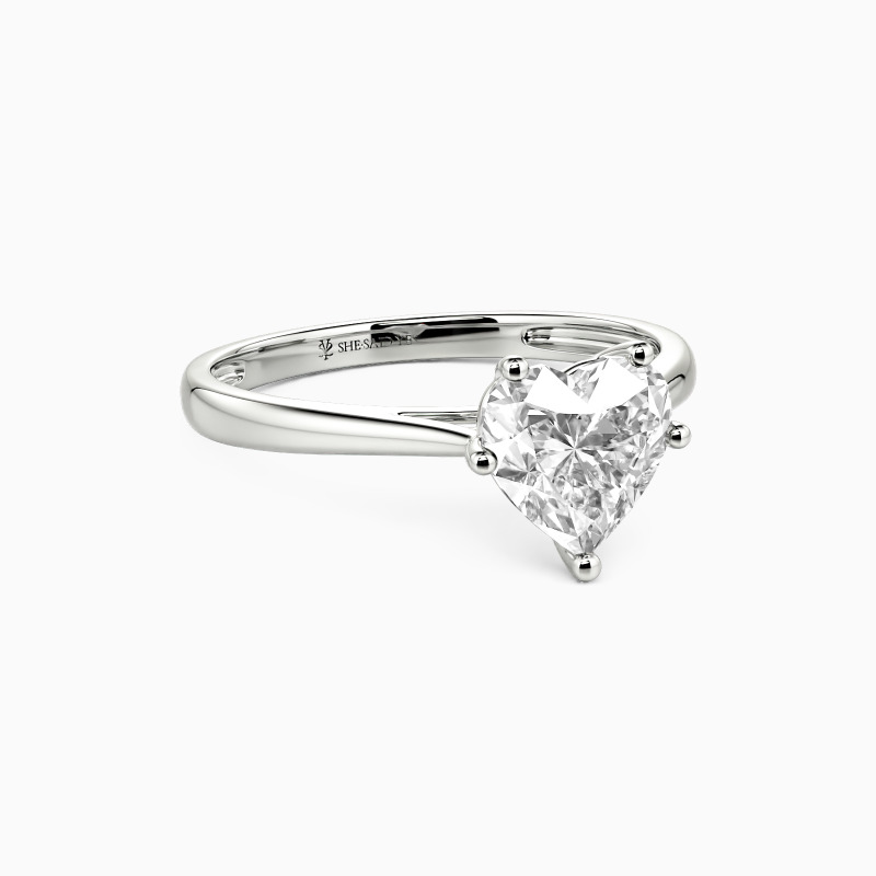 "Ich verspreche, für immer bei dir zu sein" 0,5ct Herzschliff Solitär Verlobungsring