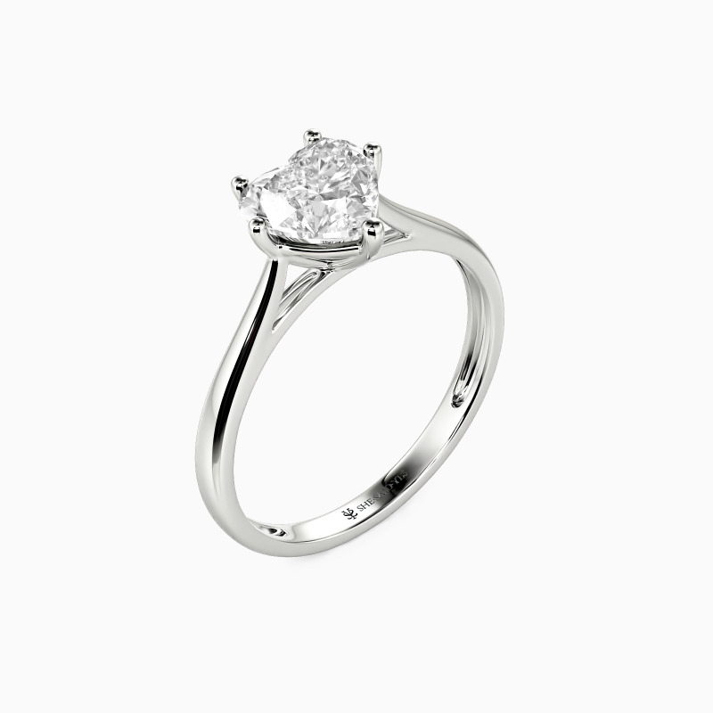 "Ich verspreche, für immer bei dir zu sein" 0,5ct Herzschliff Solitär Verlobungsring