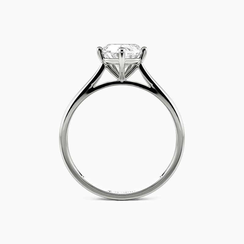 "Ich verspreche, für immer bei dir zu sein" 0,5ct Herzschliff Solitär Verlobungsring