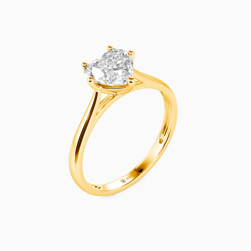 "Ich verspreche, für immer bei dir zu sein" 1,5ct Herzschliff Solitär Verlobungsring